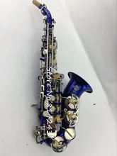 Selmer 54 Blue Body Golden Key Soprano Saxophone B Flat key Sax Professional Woodwind Instruments