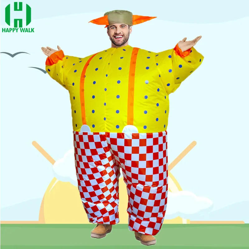 Клоун на Хэллоуин Аниме надувной костюм для Для женщин Для мужчин взрослое представление Косплэй костюм Magic Производительность костюмы