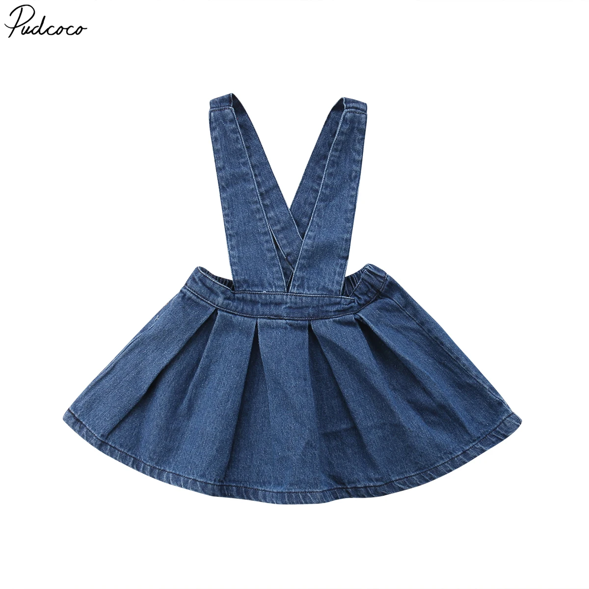

Summer Kids Baby Girls Dress Denim Princess Strap Dress Party Pageant Suspender Dresses Sundress Overalls 1-5Y