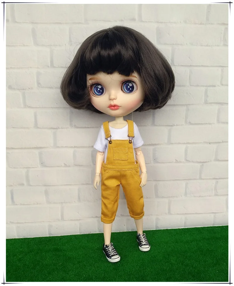 Новая Одежда для куклы Blyth модная короткая футболка/комбинезон комбинезон 1/6