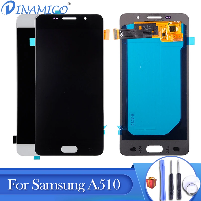 

Dinamico OLED A5 2016 Display For Samsung Galaxy A510 Lcd A5100 A510M A510Y A510F Lcd With Touch Screen Digitizer Assembly