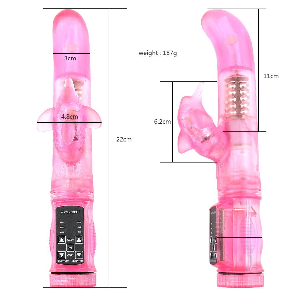 12 Speeds Vibration & Rotation Rabbit Vibrators Female Masturbator G Spot Vibrator Massager, Women Adult Sex Product