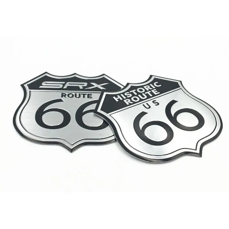 7cm x 7cm Sticker plastifié ROUTE Road 66 USA Harley Davidson 