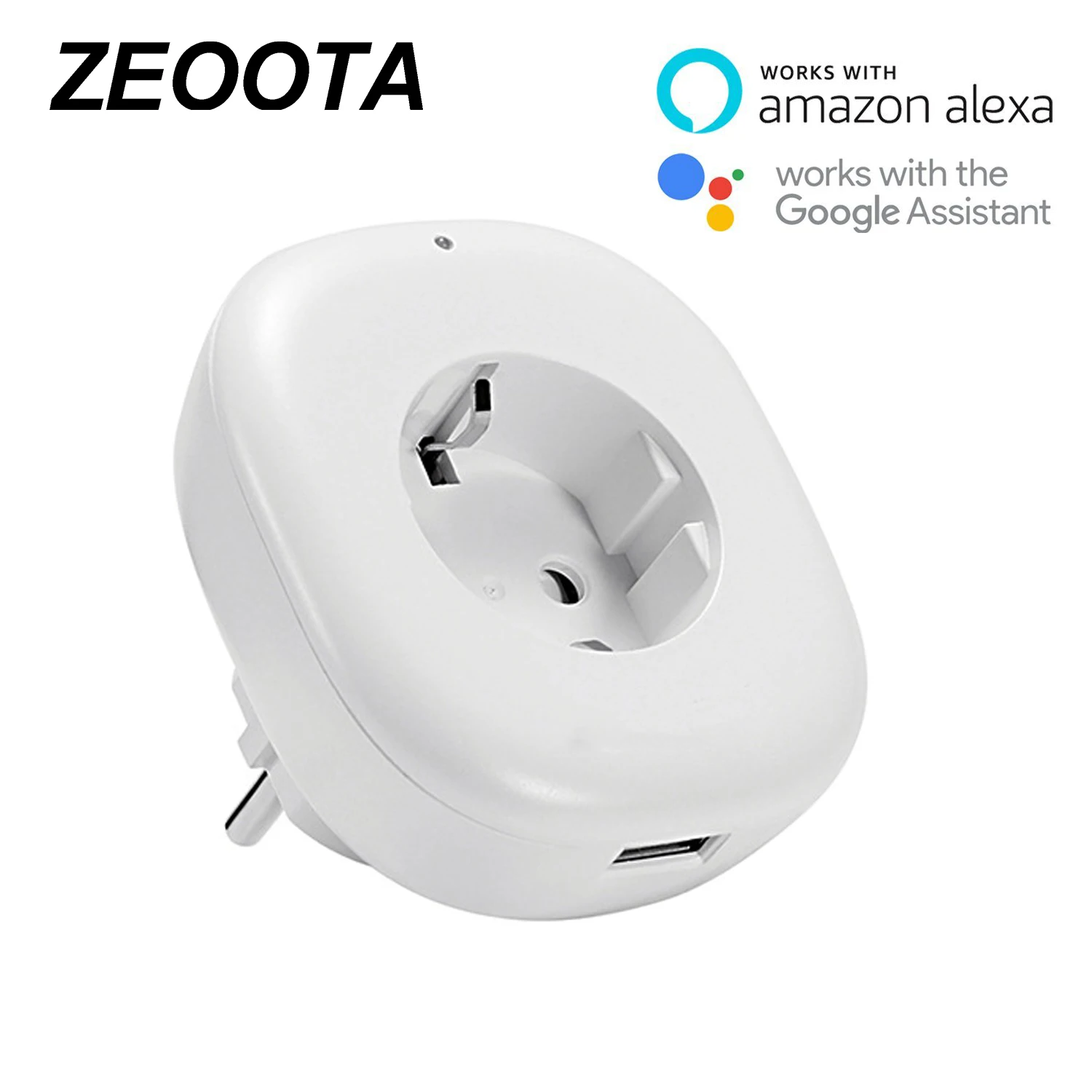 

Smart WiFi Power Plug Outlet Socket with USB Port Timing Function App Remote Control Works with Amazon Alexa,Google Home,IFTTT