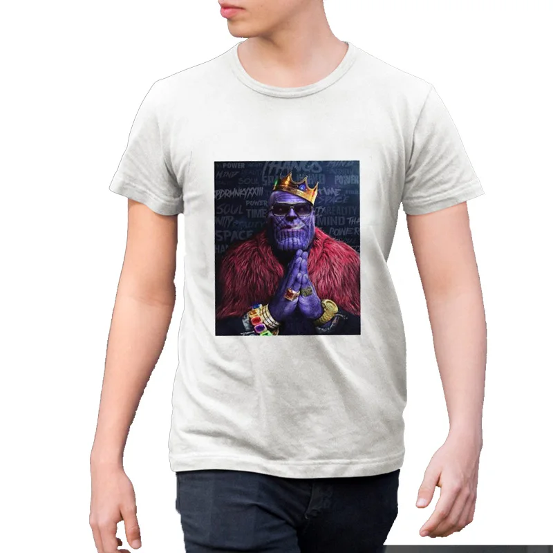 

Thanos T Shirt Men The Avengers Infinity War Avengers TShirt Men's Summer O Neck Movie Marvel Tee Shirt Femme Notorious Shirts