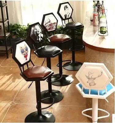 Tieyi барный стул Европейский бар стул с подъемником стул ретро спинка стула бар Модные Простые сиденье, размещаемое спереди