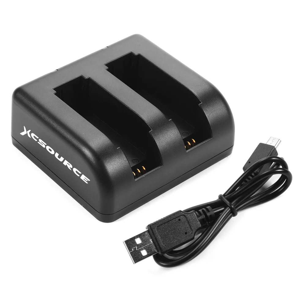 Lithium Ion Dual Battery Charger + USB Cable for Garmin VIRB Action