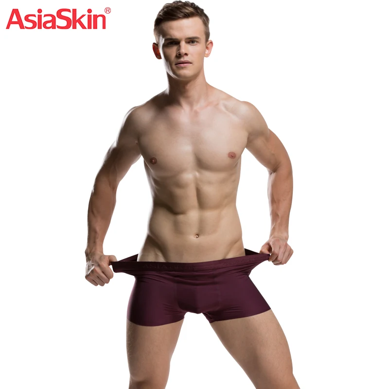 2019 Mens Ultra-thin Seamless Underwear Boxers Solid Fashion Slip Homme Ice Silk Boxer Sexy Transparent Cuecas Boxer Breathable