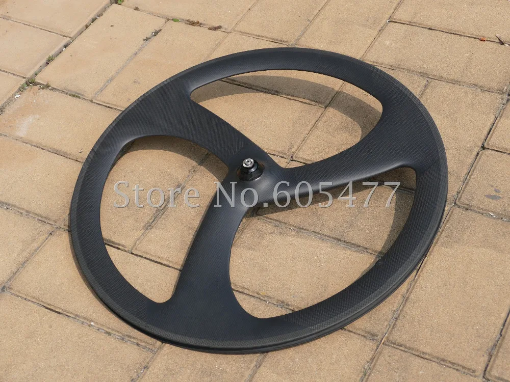 

Toray Carbon Fiber Glossy Matt Road Bike Three Spokes Clincher Wheelset - 3 spokes ( 1 pair wheelset )