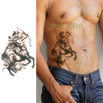 

Waterproof Temporary Tattoo Sticker Horse Bow and arrow Fake Tatto Flash Tatoo Back Leg Arm belly big size for Women Men