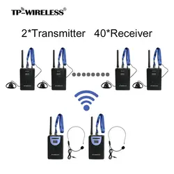 Руководство беспроводной Тур Система с 2 Передатчика и 40 Приемника для Церкви, туристических и Музей
