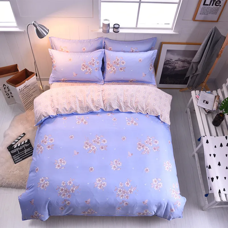 

Pattern 4Pcs Home Textiles Multi-Size Optional Comfortable Soft Breathable Bed Sheets Quilt Cover