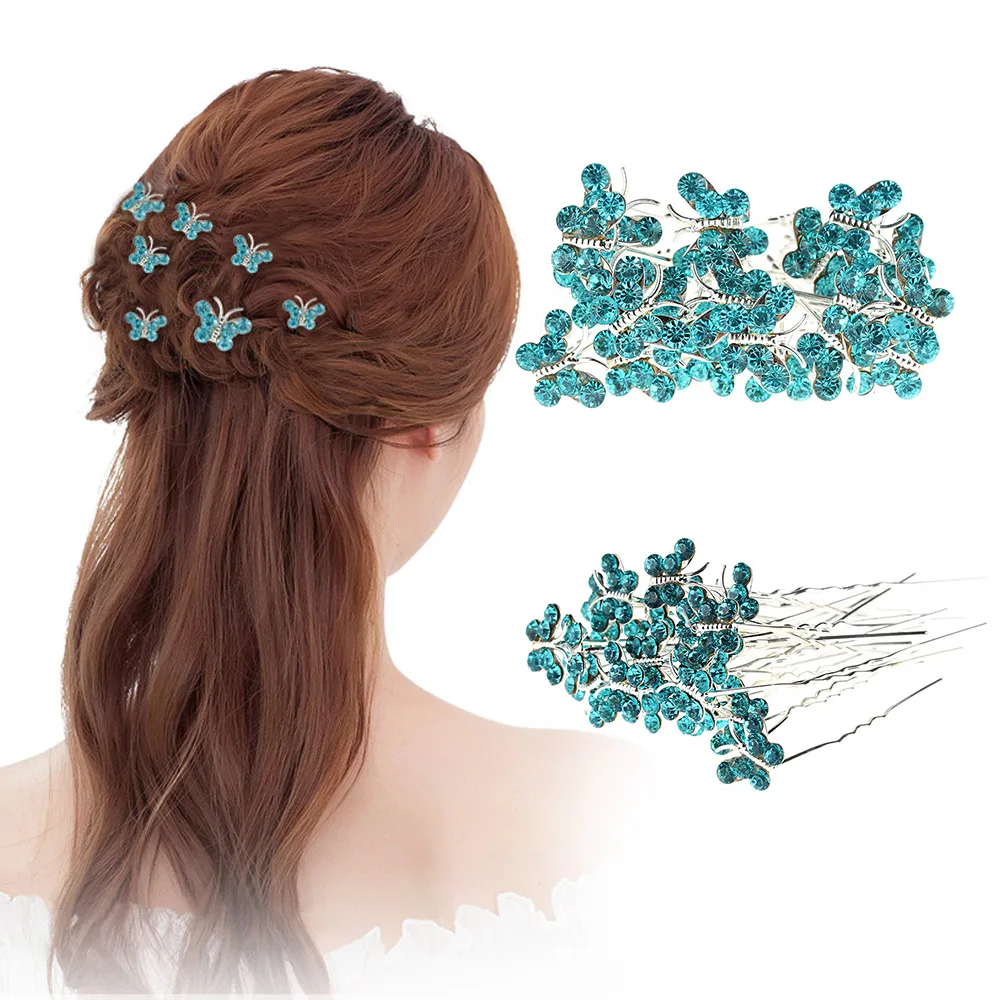 Laat 20pcs Bridal Hair Clip Diamond Pearl Flower Pins Fork Laat 20pcs Bridal Hair Clip Diamond Pearl Flower Pins Fork Women Ornaments Comb Headwear Bride Wedding Headdress Accessories