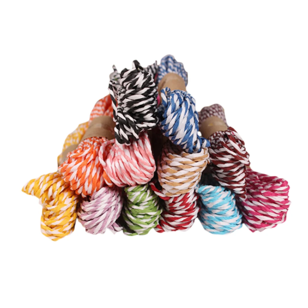 10M DIY Twine Rope String Cord Twisted Paper Raffia Craft Favor Gift Wrapping Thread Scrapbooks Invitation Decoration 11 Colors