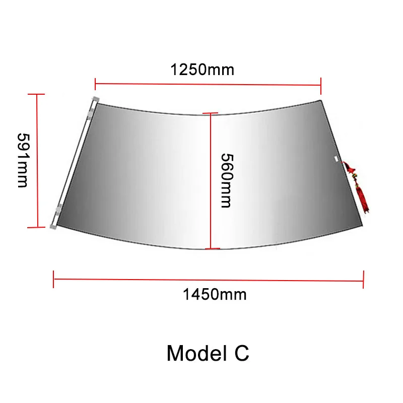 1450 мм выдвижной козырек для лобового стекла автомобиля солнцезащитный козырек Авто Передние и задние оконные жалюзи солнцезащитные козырьки анти-УФ Зонты веерообразные - Цвет: Model C