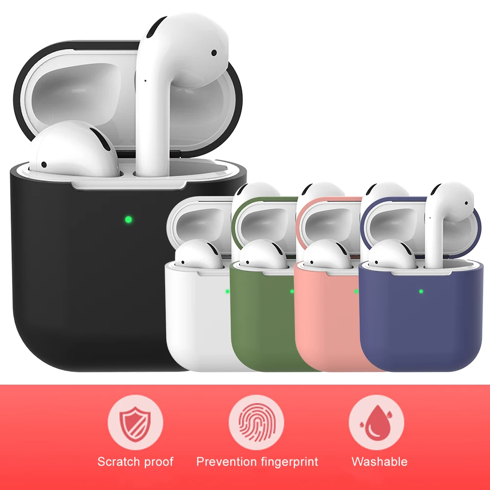 Чехол для наушников для Apple AirPods 2 жидкий силиконовый чехол беспроводной Bluetooth Air Pods чехол AirPod чехол s против отпечатков пальцев