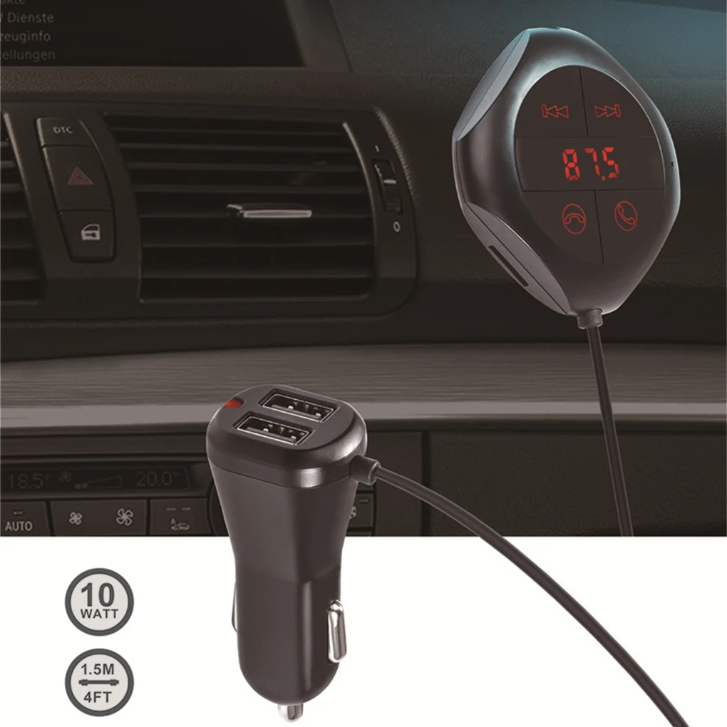 Автомобильный MP3 музыкальный плеер fm-передатчик модулятор AUX Out Bluetooth Handsfree Phone Dual USB зарядное устройство TF кард-ридер
