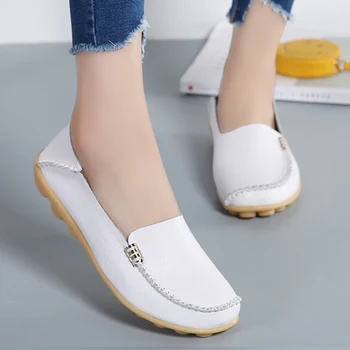 

Women Flats Fashion Solid Flats Woman Casual Shoes Loafers Comfortable Autumn Plus Size Ladies Shoes