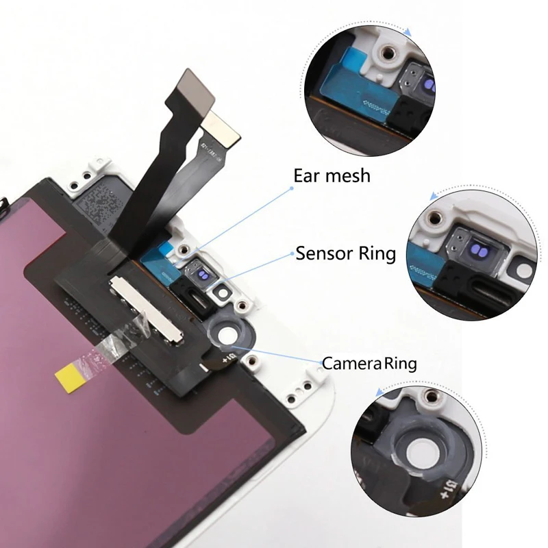 Skup Dla iPhone 6 6g 6s plus wyświetlacz LCD ekran dotykowy Digitizer pełny zestaw do wymiany + kamera przednia + ucho Specker + przycisk Home + prezenty