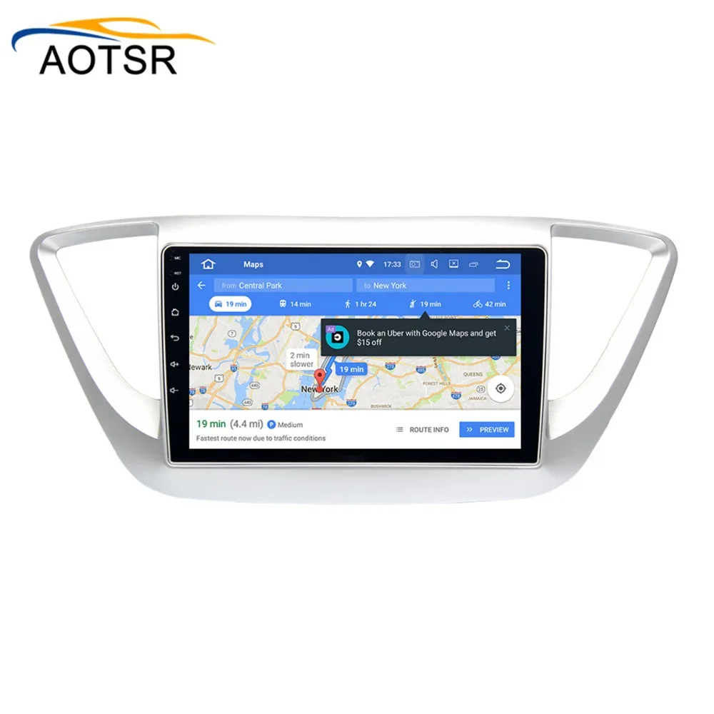 Top 2 din Android 8.0 Car multimedia player Radio head unit For Hyundai Solaris Verna 2017 2018 gps navigation Stereo no dvd 4+32G 4