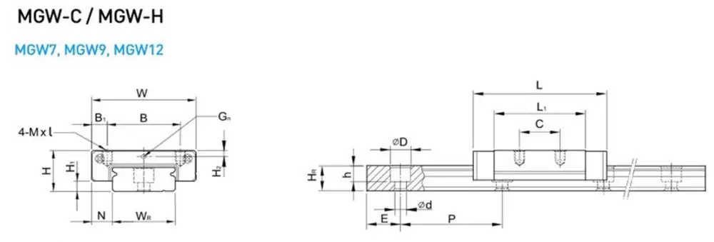 Числового программного управления типа CNC 400 мм MGW9 линейной направляющей с 2 шт. MGW9C линейный рельсовый блок станка с ЧПУ линейная рельсовая
