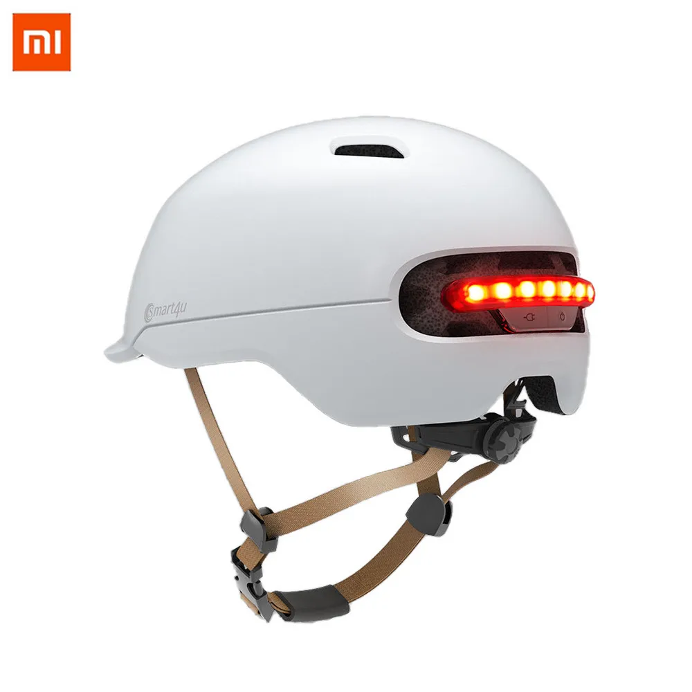 

Xiaomi Smart4u Waterproof Bicycle Smart Flash Helmets Matte Long Use Helmet Back Light Mountain Road Scooter For Men Women