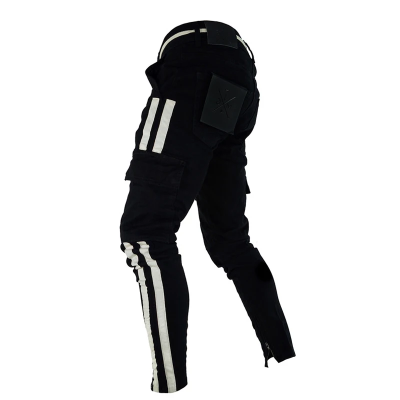  Men Military Work Cargo Camo Combat Plus Size Pant Side Stripe Hip Pop Style Streetwear Trousers Ca