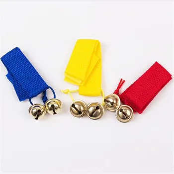 

Children Multicolor Rattle Wrist Bells Toys Game Props Adjust Adhesive Wristband Big Bell For Baby Gift