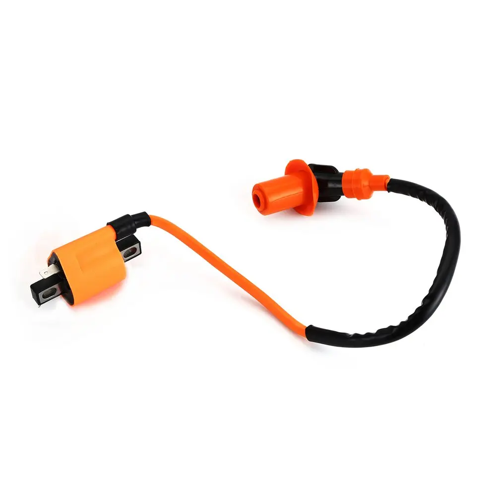 

Hot Modified Orange Ignition Coil 6-Pin AC Igniter A7TC Spark Plug For GY6 50CC 125CC 150CC