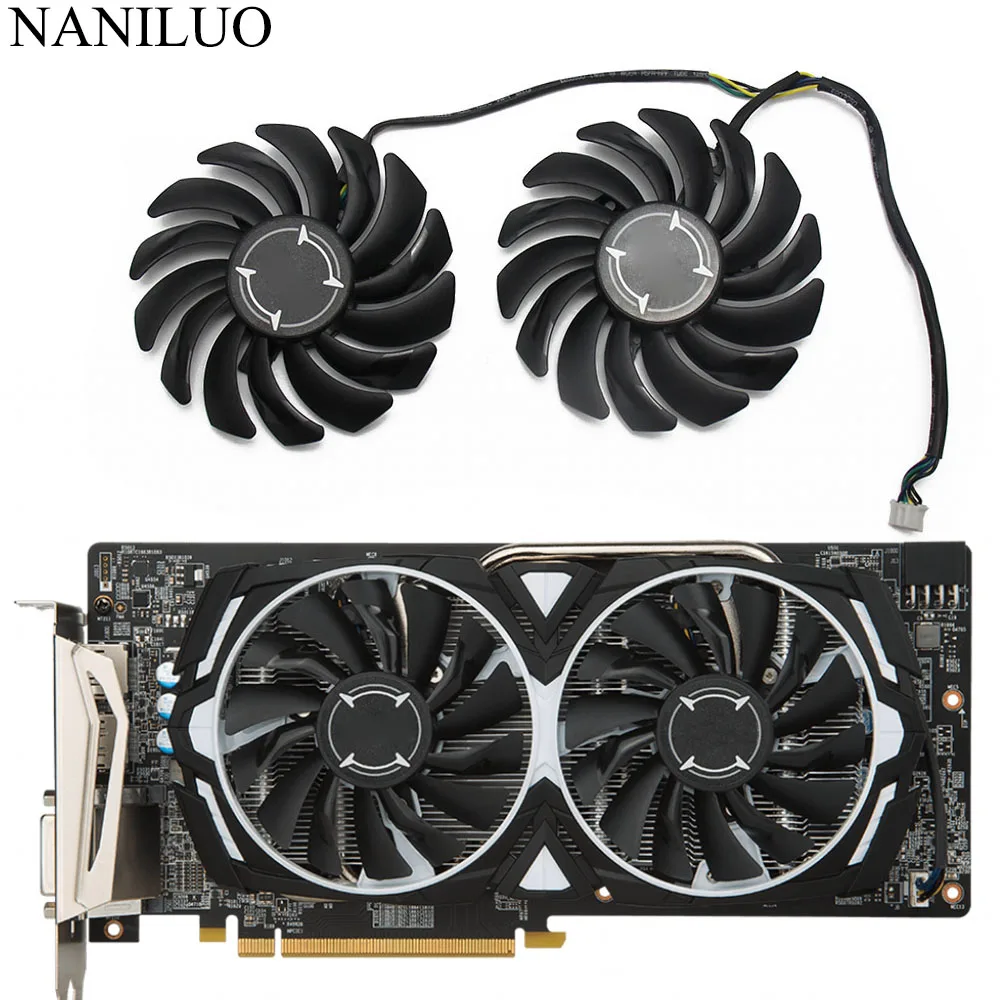 2 шт./лот PLD09210B12HH 4Pin RX580 вентилятор для майнинга MSI RX 470 480 570 580 ARMOR видеокарта