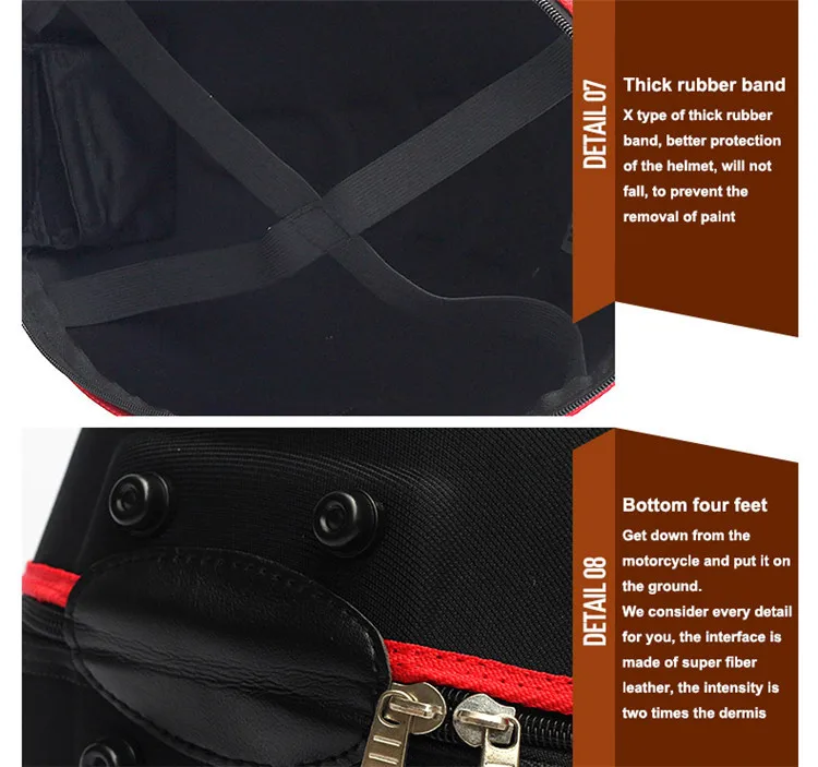 Capacete de Moto Bolsa de Volta Bolsa de Viagem Bolsas de Bagagem da Motocicleta Meia Full Assento Pacote Esportes Motocross 008 - 18 Motocicleta MeiaFull Capacete de Moto Saco de