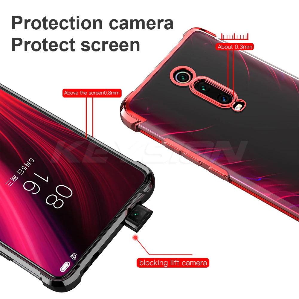 Ударопрочный чехол KEYSION с покрытием для Xiaomi Mi9T Pro Redmi K20 противоударный прозрачный