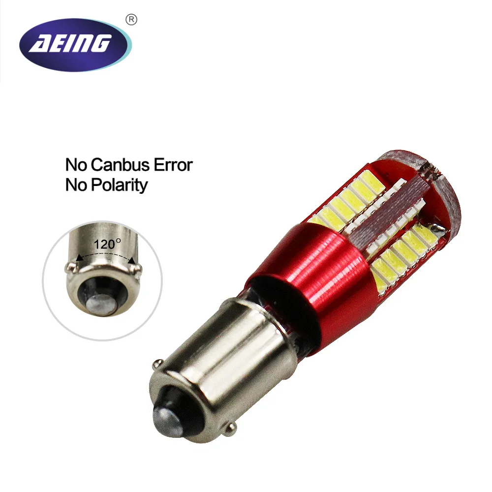 Aeing 1 шт. 12 V супер яркий BAY9s H21W 433D 3014 57SMD без OBC/Canbus Error Free светодиодный Клин туман/индикатор/фонарь заднего света лампы