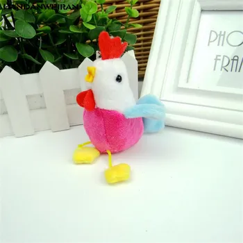 

1Pcs 12cm super Meng chicken dolls plush toys small pendant color hen wedding gifts Random Color