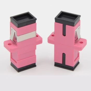 

100PCS/lot SC/PC OM4 Simplex Multimode Fiber Optic Adapter SC Fiber adapters Fiber Optic Coupler