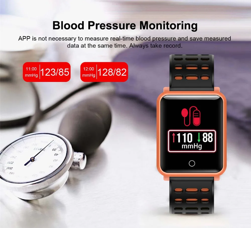 For Huawei Honor 10 V10 9 8 9i Play Super Definition Large Screen Sports Smart Watch Heart Rate Blood Pressure Monitor Smatwatch