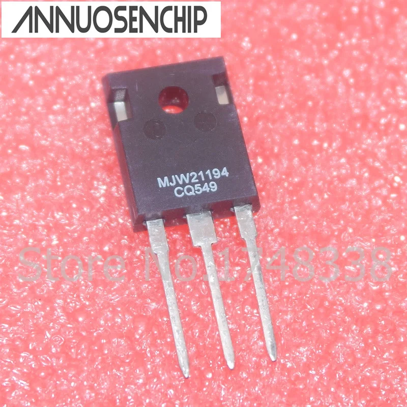 

Free shipping 10Pairs MJW21193 MJW21194 MJW21193G MJW21194G TO-247 15A 250V 200W NPN PNP Silicon Power Transistor