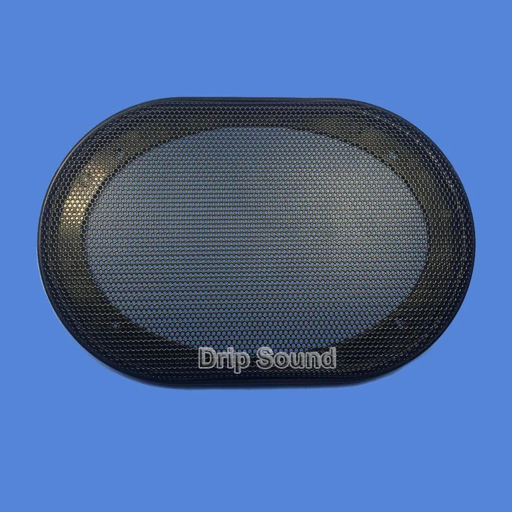 Для " x 6" дюймов Автомобильный аудио динамик преобразования чистая Крышка декоративный круг металлическая сетка решетка защита# черный