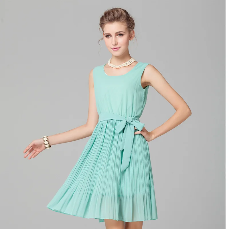 Короткие Летние Платья Шифон Платье Женщины Vestidos колен Дешевые Одежда Китай