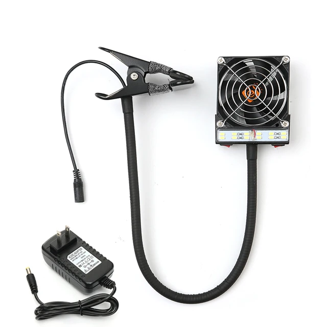 220V LED Exhaust Fan Soldering Iron Air Blower Soldering Station Welding Smoking Device Remover Fume Instrument Blow Repair Tool