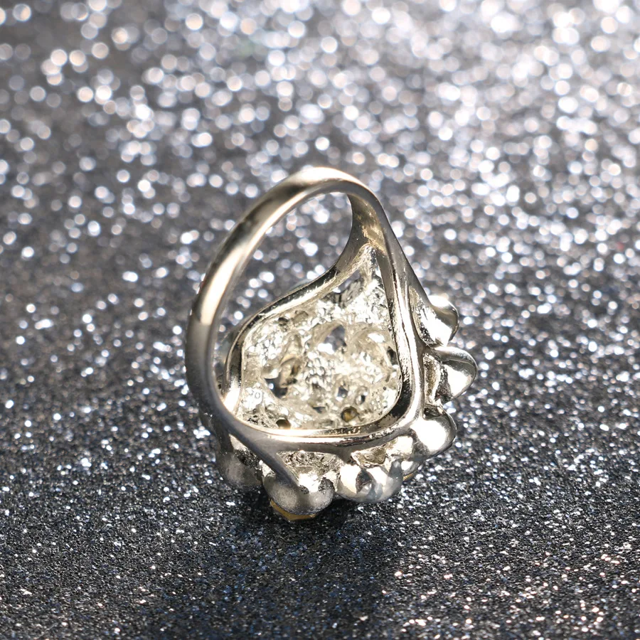 Мода echte чистый Ретро цветок кольца анильос для женщин ювелирные изделия jz220 плата кольца из перидота anel bague femme