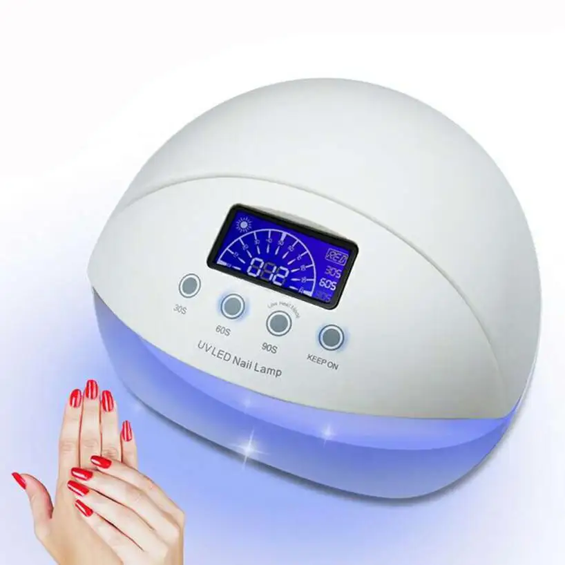 

50W LED UV Nail Lamp Nail Dryer Automatic Sensor Nail Art Gel Polish Curing Machine 3 Timer Setting EU Plug 5M1214