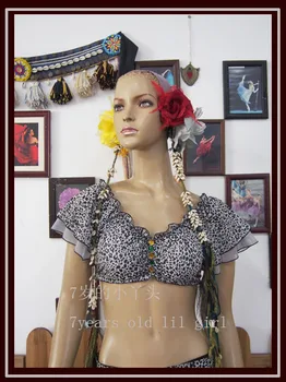 

Transparent thin belly dance Lotus leaf sleeve top YE33-37