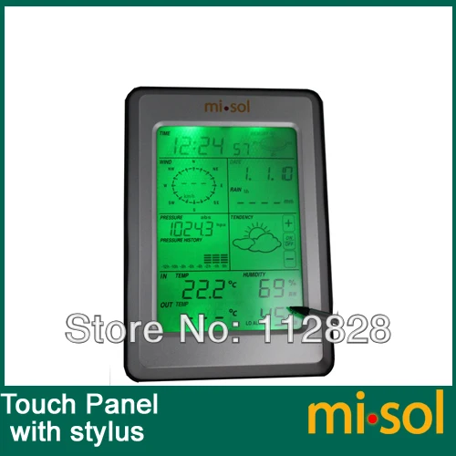 Goedkoop Misol Professionele Draadloze Weerstation Touch Panel w Solar sensor, w PC interface