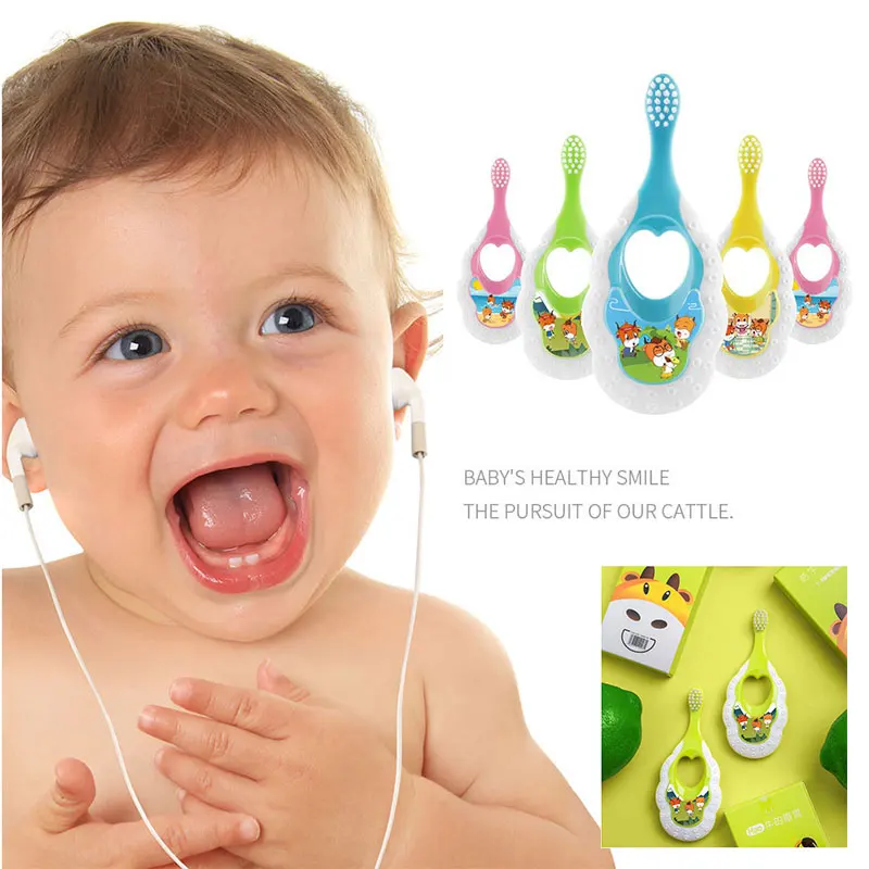 Baby Toothbrush Soft Anti Slip Handle Cartoon For Toddler Kids Newborn Oral Care Baby Toothbrush Soft Anti Slip Handle Cartoon For Toddler Kids Newborn Oral Care