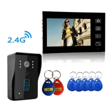 Freeshipping Inteligente 7 “Noche TFT LCD táctil Del Teléfono Video de La Puerta Visual Timbre inalámbrico de Intercomunicación puerta Monitor de Cámara Al Aire Libre