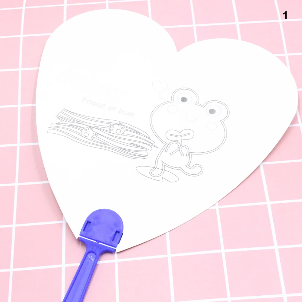 5 шт. DIY бумажный веер белый инструмент для рисования художественная живопись прочный для детей@ LS AP09 - Цвет: 1