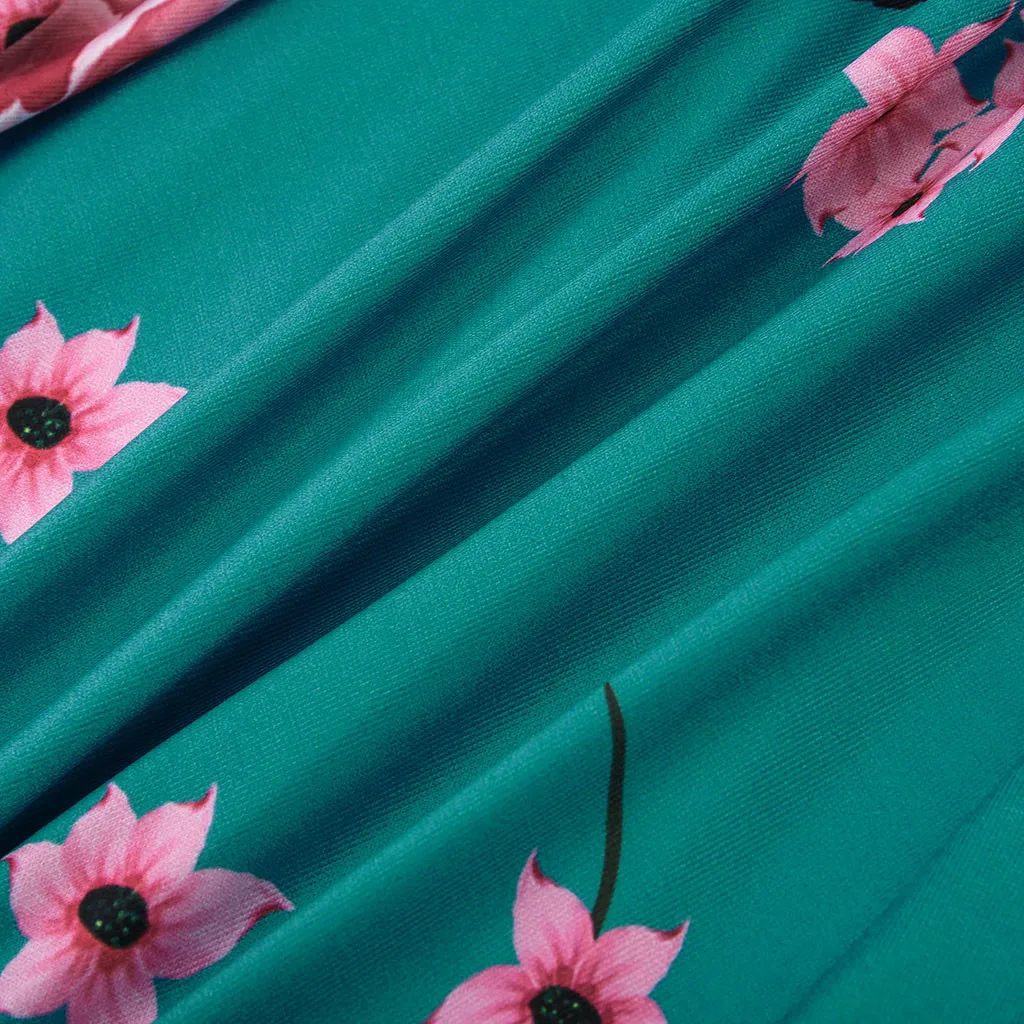 Летнее Длинное платье с цветочным принтом Boho пляжное платье туника Макси платье женское вечернее Платье vestidos de festa