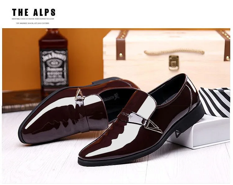 Кожаная мужская обувь; Мужская обувь в британском деловом стиле; свадебные туфли из искусственной кожи; Мужские модельные туфли