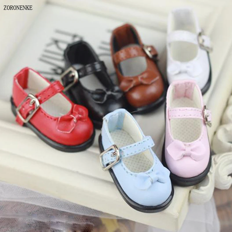 

ZORONENKE 1/6 Shoes One Pair PU Leather Cute Many Colors For BJD SD Dolls Shoes Accessories Free Shipping